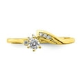 thumbnail image 4 of Solid 10k Yellow Gold Diamond Engagement Ring Size 6 (.205 cttw.), 4 of 7