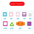 thumbnail image 4 of Juego de bloques de construcción magnéticos de 56 Uds., bloques de apilamiento magnéticos, juguetes educativos de aprendizaje para niños pequeños, 4 of 8