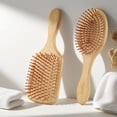 thumbnail image 5 of FungYuan Hair Brush Set of 2, Natural Bamboo Hair Brushes, Massage Scalp, Exfoliate, Remove Tangles, 5 of 8