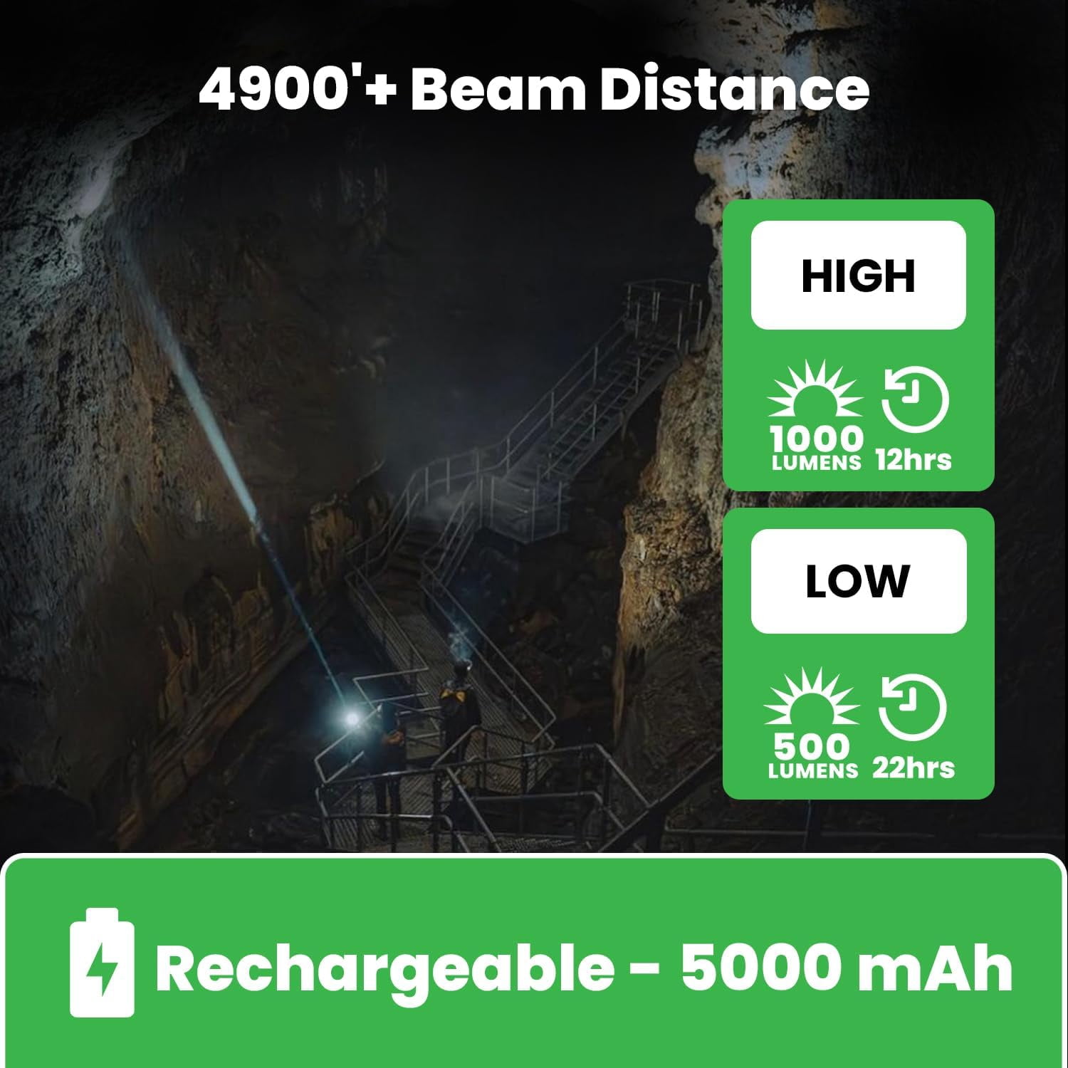 Kodiak Nearly 1 Mile Beam Tactical Flashlight
