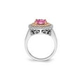 thumbnail image 4 of 1.50 Carat (Ctw) Lab-Created Pink Sapphire Halo Ring in 14K White Gold with Lab-Grown Diamonds, 4 of 6