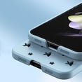 thumbnail image 5 of Compatible with Z Flip 5 Cute Case Cool Hollow Star Frosted Matte Lightweight Shockproof Anti-Scratch Hinge Protection Fashion Luxury Shockproof Cover for Women Girls, 5 of 9