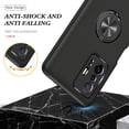 thumbnail image 6 of Case for Xiaomi 11T/11T Pro, Dual Layer Hard Military Phone Case with 360 Degree Ring Stand Silicone Bumper (Camera Protection) Magnetic Car Holder Protective Phone Cover Protector - Black, 6 of 8