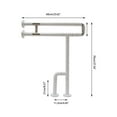 thumbnail image 2 of Modern White Wall-mounted Toilet Grab Bars Tub Rail Safety Handrails Handicap for Bathroom Hand Grips, 2 of 20