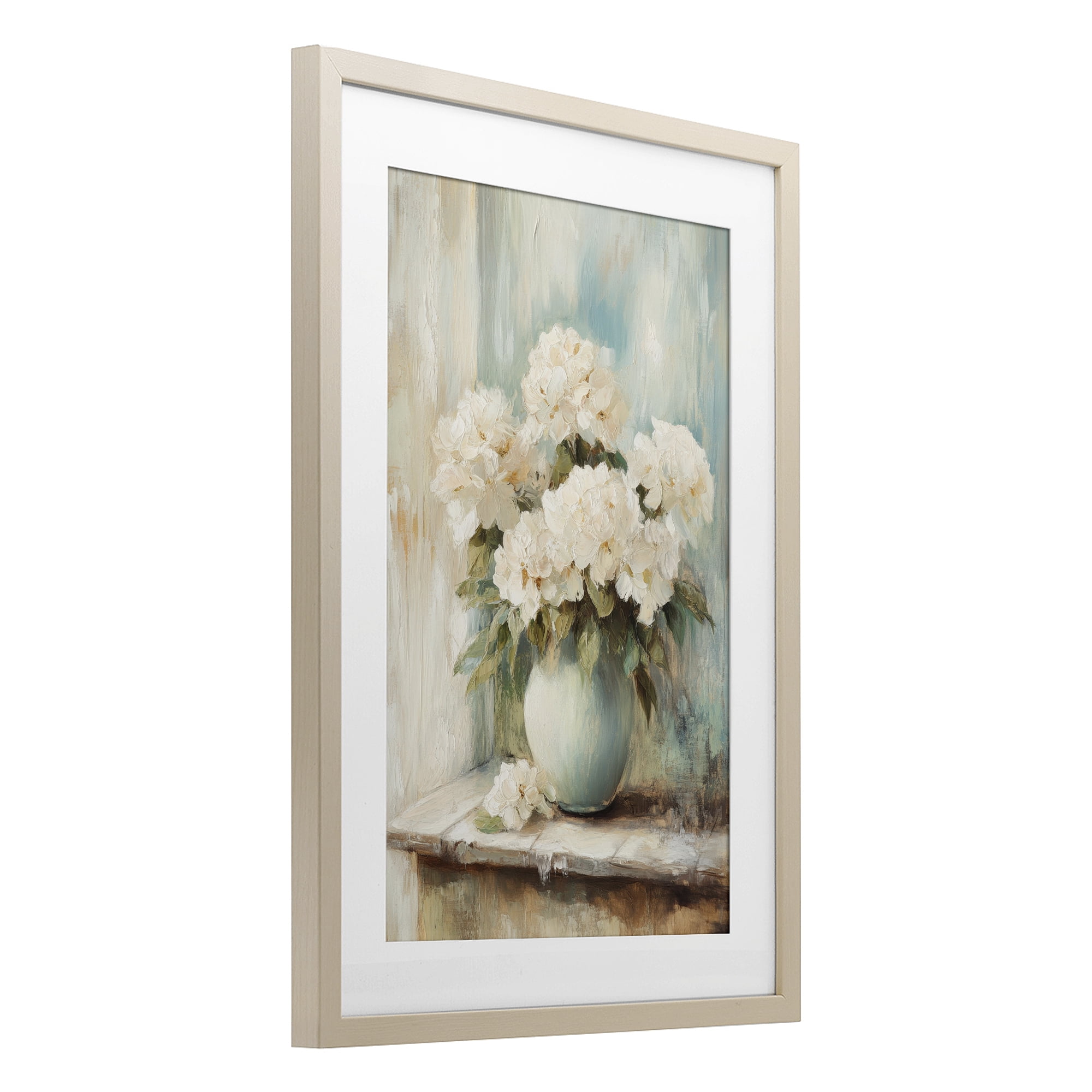 Stupell Industries Mantle Arrangement of Soft Blossoms Birch Framed Print Under Glass, design by Petal Prints Design