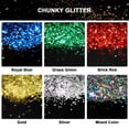 thumbnail image 2 of Lentejuelas de uñas Ceya Bulk Craft Glitter, 6 colores, 720 g, tamaño mediano, 2 of 7