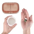 thumbnail image 4 of Unique Bargains 1 Pc Pill Case 2 Grid Mini Pill Box Clear Coffee Color, 4 of 6