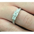 thumbnail image 3 of Pompeii 1 1/10ct Princess Cut Diamond Three Stone Engagement Ring 14K White Gold (G/H,I1), 3 of 6