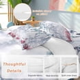 thumbnail image 2 of Christmas Winter Bedding Duvet Cover Set King Size 4 Pieces Snowflake Xmas Balls Bedding Set with Zipper Closure, 1 Comforter Cover 92x106 Inches 1 Flat Sheet & 2 Pillow Cases, 2 of 7