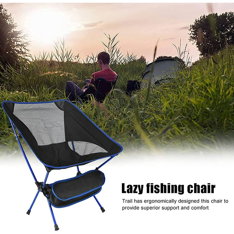 Birlon Lightweight Camping Chairs, Portable Foldable Backpacking Chair for Outdoor Hiking Fishing Picnic(Dark Blue), Adult Unisex, Size: Regular