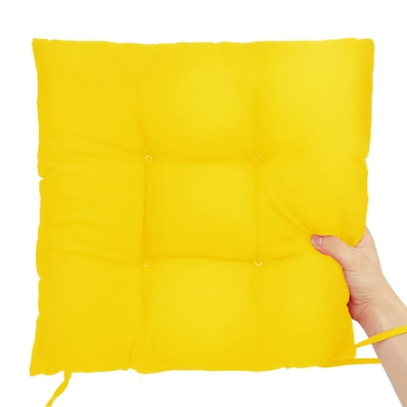 Quick Dry Foam Patio Cushions 16x16inch 12-Colors Soft Square Cotton Non-Slip Chair Seat Cushion Pads Sit Tatami Mats For Indoor Sofa Floor Home Kitchen Office Patio Decor ()