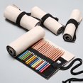 thumbnail image 4 of 36 Trous Toile Trousse Enrouler Sac Crayon Rouleaux Pochette De Crayons Trousse De Stylo Enveloppe De Crayons De Couleurs Pour Garon Fille Enfan, 4 of 5