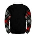 thumbnail image 3 of LWavelet Men Women Christmas Pullover Sweatshirt Long Sleeve Button Collar Knit Top Winter Holiday Snowflake Pattern Jumper, 3 of 3