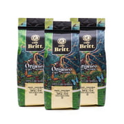 Café Britt® - Costa Rican Shade Grown Organic Coffee (12 oz.) (3-Pack) - Whole Bean, Arabica Coffee, USDA Organic, Kosher, Gluten Free, 100% Gourmet & Medium Light Roast (1 Year Shelf-Life)