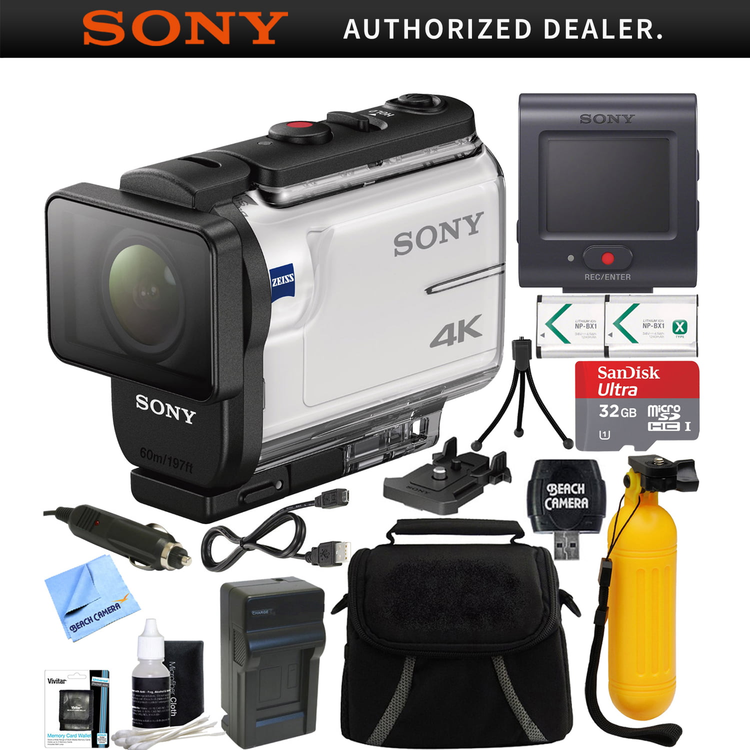 Sony FDR-X3000R 4K Action Camera with SteadyShot and Live View