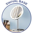 thumbnail image 5 of Impressions Vanity Luxe Tabletop Tri Tone LED Makeup Mirror with 10x Magnification (Silver), 5 of 11