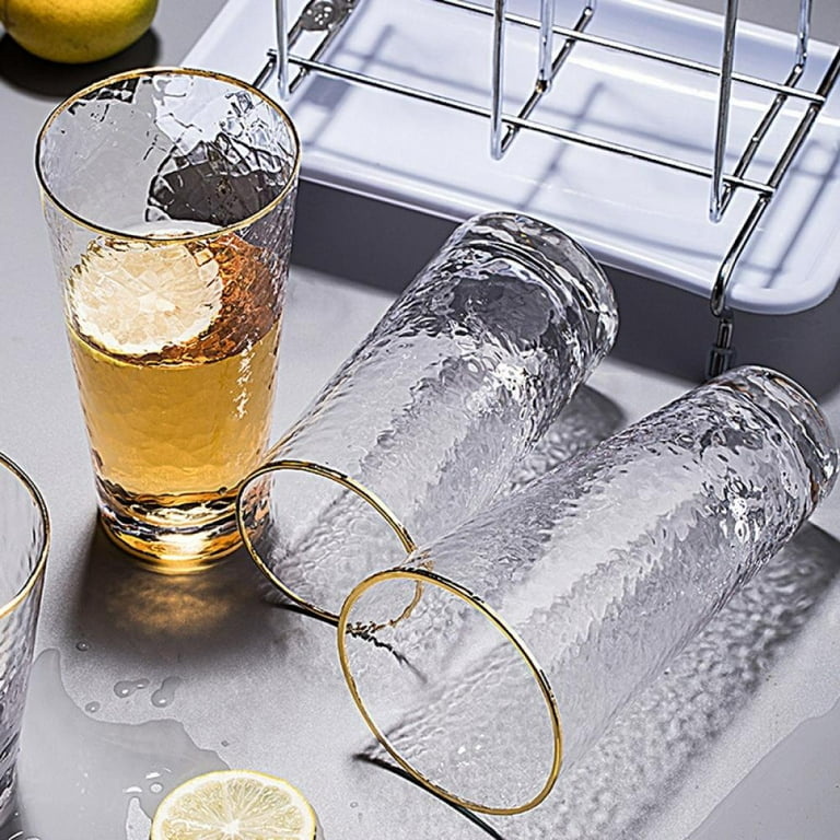 Clear Heavy Glass - Drinking Glasses for Water, Milk, Juice, Beer, Whisky,  Wine I 13 Ounce Cups