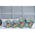thumbnail image 2 of Ambesonne Art Throw Pillow Cover 4 Pack, Ship in Waves in Sea, 18", Earth Yellow Teal Red, 2 of 5