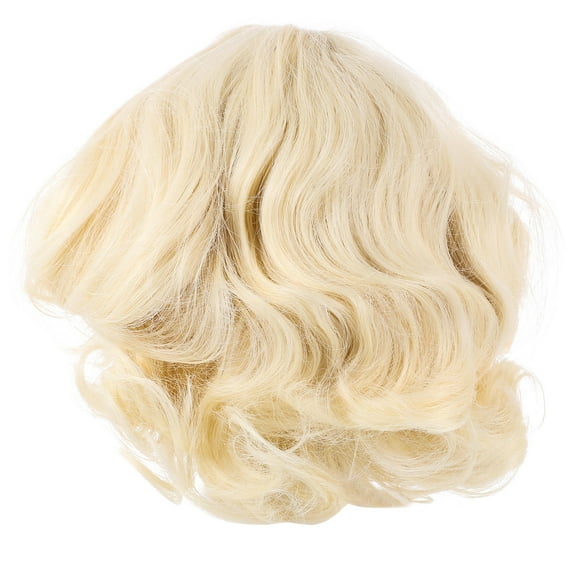 SHOWERORO Short Hair Wig Golden Vintage Style Wig for Women Performances 1Set