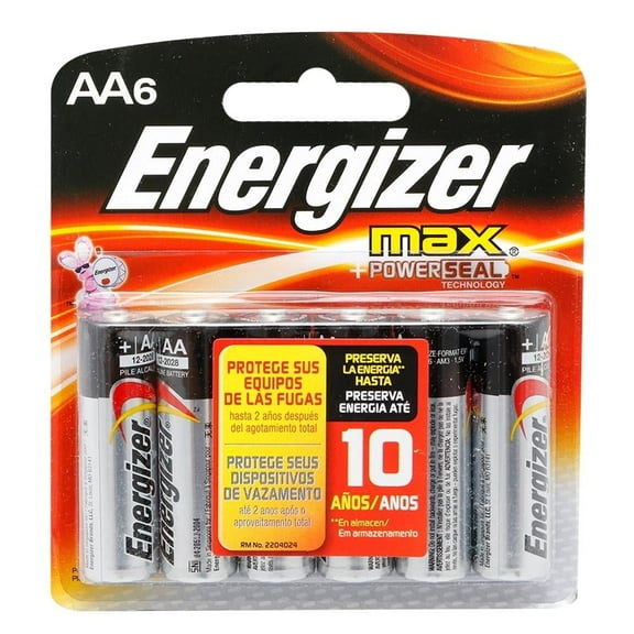 Pilas Energizer Max AA 1 Paquete de 6 Pzas
