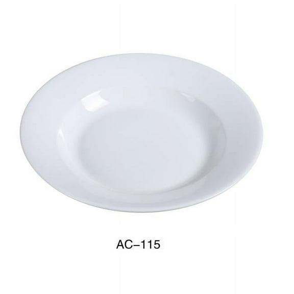 Yanco AC-115 11.5 in. 25 oz ABCO Pasta Bowl - Porcelain, Super White - Pack of 12