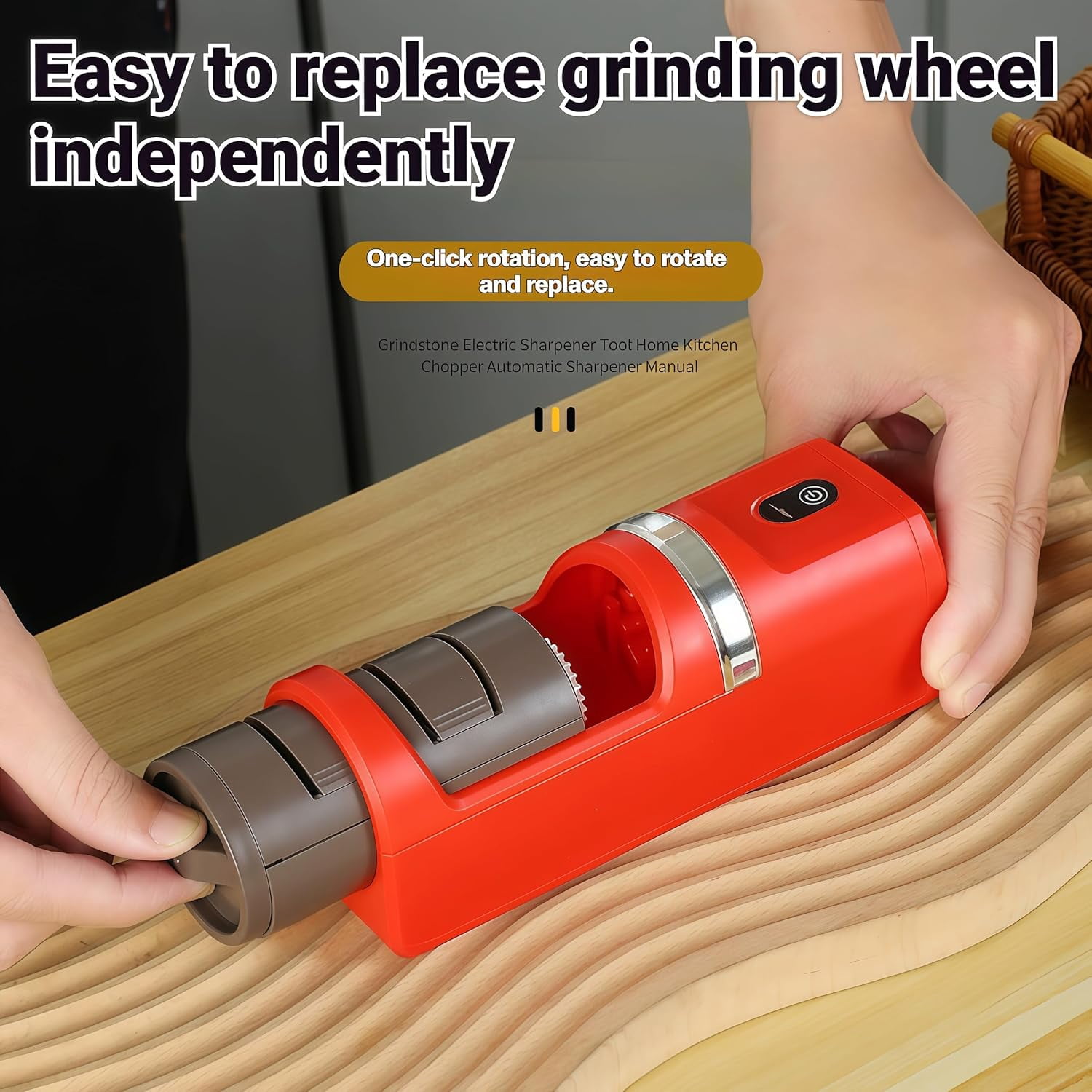2026 New Automatic Kitchen Knife Sharpener – Cordless,USB Rechargeable Automatic 3-Stage Kitchen Knife Sharpener with Strong Suction Base,for Most Straight-Edge Kitchen Knives