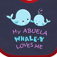 thumbnail image 4 of Inktastic My Abuela Whale-y Loves Me Boys or Girls Baby Bib, 4 of 4