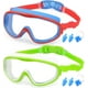 thumbnail image 1 of Kids Swim Goggles, 2 Pack Swimming Goggles for Age 3-15, Anti-Fog Anti-UV Cear Wide View, 1 of 5