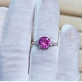 thumbnail image 2 of Natural Certified Pink Sapphire Wedding Engegamnet Ring For Woman Handamde Ring Birthstone Ring Promise Ring Woman Gift For Her, 2 of 3