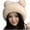 Beige, variant on Fgnfyis Womens Winter Pompom Hat Knit Earflap Hat Warm Hat Cap Outdoor Ski Cap Bomber Hats White