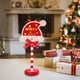 thumbnail image 2 of Decoración Navideña Adorno Navideño Nueva Señal De Tráfico Navideña Luces Decorativas Madera Navidad Vacaciones Ventana Escritorio Ambiente Luces Led De Colores Papá Noel Para Aquí, 2 of 6
