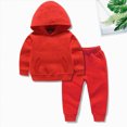 thumbnail image 4 of Gibobby Toddler Kids Boys Girls 6 12 18 Months 2T 3T 4T 5T 6T 7T Winter Long Sleeve Cartoon Prints Fleece Tops Pants 2PCS Outfits Clothes Set fall boy clothes(8-9 Years,Red), 4 of 4