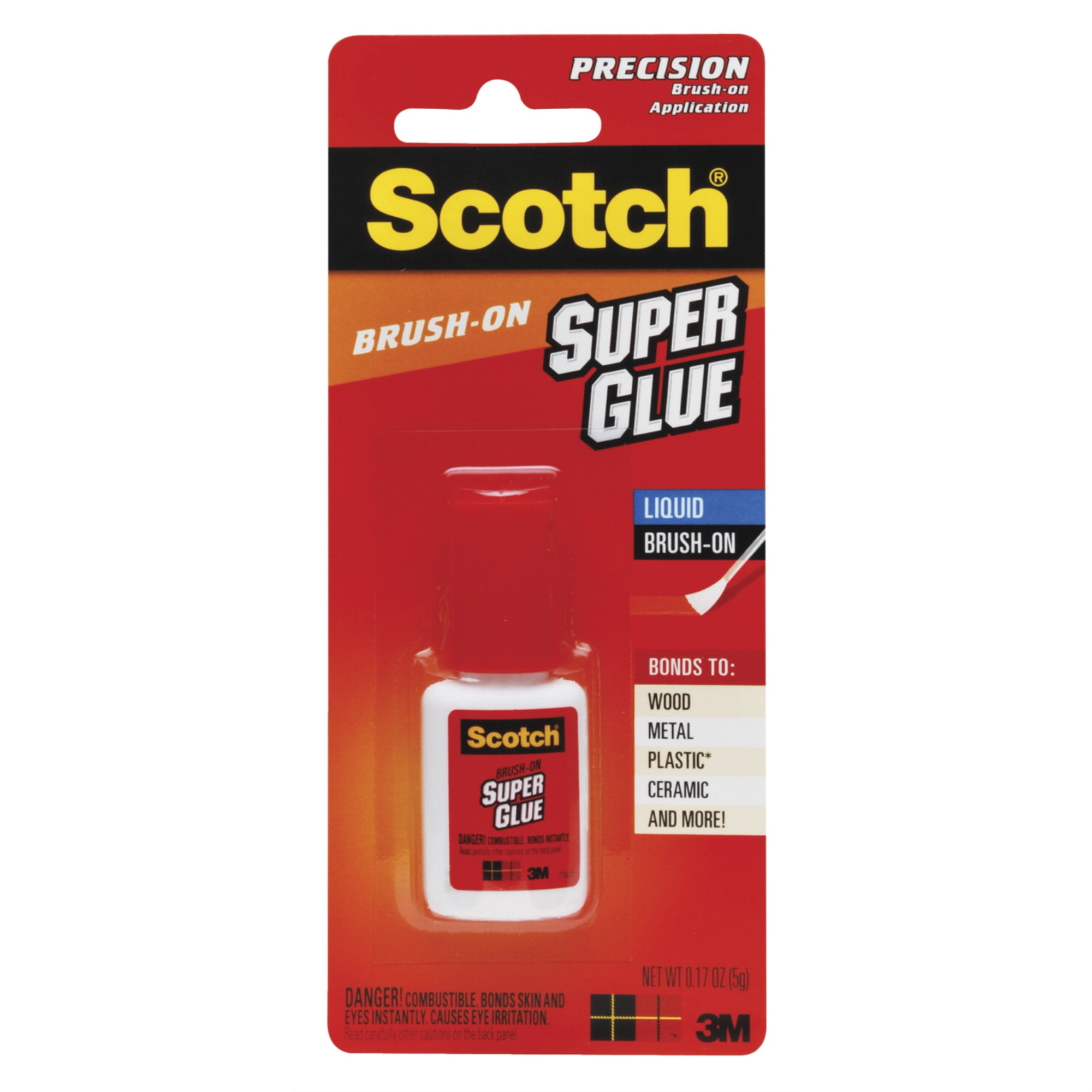 Scotch Super Glue BrushOn Glue, 0.17 Ounce