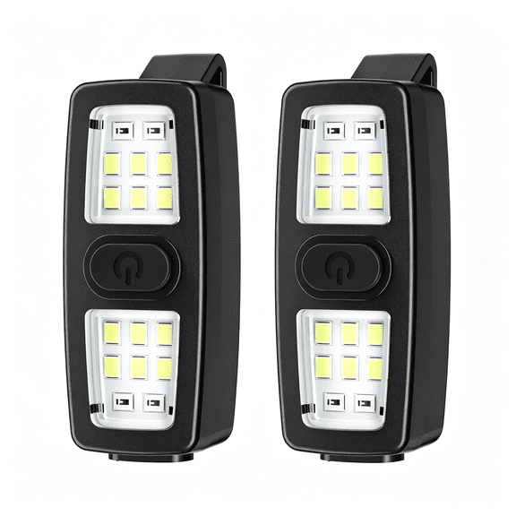 HIBIBUD Running Light for Runners,Clip on Flashlights Rechargeable Safety Lights for Walking at Night Hands Free Flashlight Portable Led Work Light Warning Flashing Camping Hiking Walking Dog