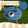 thumbnail image 3 of UBesGoo 20" Metal Outdoor Coffee Table - Round 3-Leg Patio Side Table for Garden, Deck & Indoor, Navy Blue, 3 of 14