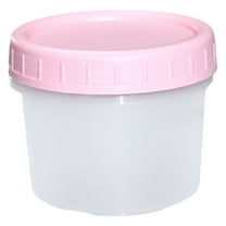 120/160/200ML Reusable Plastic Freezer Storage Container with Airtight Twist Top Lid, Round BPA-Free Plastic Containers for Kitchen Meal Prep, BPA-Free, Dishwasher Safe, 1Pc(Pink-160ml,2.1x2.1x2.3")