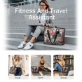 thumbnail image 5 of Tote Bag for Women - Pioneer Flower Shoulder Bag - Large Utility Work Duffle Bag with Zipper Handbag for Travel, Work, Sprots, 5 of 5