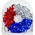 thumbnail image 3 of Zmeidao Patriotic Tinsel Wreath for Front Door, Red White Blue 4th of July Independence Day Wreath Decorations for Memorial Day Wall Home Farmhouse, 11.8in, 3 of 6