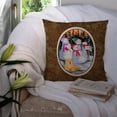 thumbnail image 3 of Carolines Treasures SS8989PW1414 Snowman with Golden Retriever Fabric Decorative Pillow, 14Hx14W, multicolor, 3 of 4