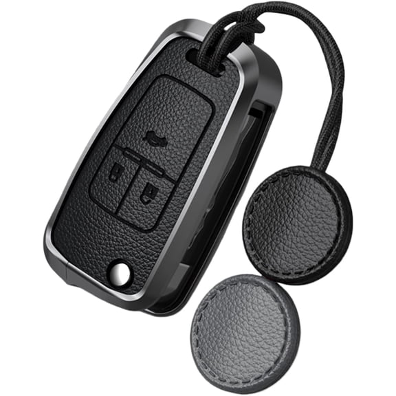 Key Fob Cover Compatible with GMC Acadia Terrain Buick Keychain Case Holder Protector,3-Button-Black