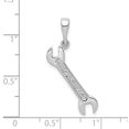 thumbnail image 3 of 14k White Gold Wrench Necklace Charm Pendant Career Professional Tool, 3 of 8