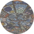 thumbnail image 1 of Ahgly Company Indoor Round Patterned Charcoal Gray Novelty Area Rugs, 8' Round, 1 of 6