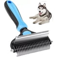 thumbnail image 1 of Cepillo para mascota  , deslanador  De Pelo 2 en 1 , perro o gato , husky gelvic cepillo, 1 of 9