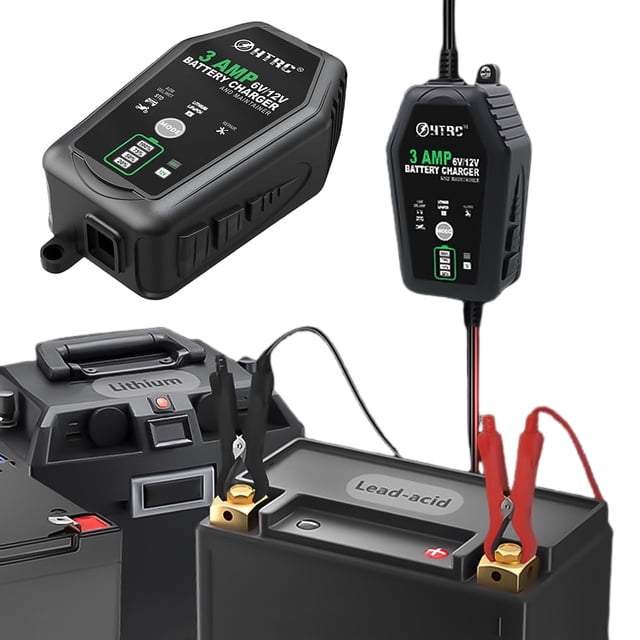 Cargador Lento Batería Automático Duradero 6V 12V 3A Útil