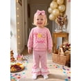 thumbnail image 6 of Lairauiy Baby Toddler Girl Birthday Outfits Long Sleeve Embroidery Sweatshirt + Flare Pants Clothes Set 18 24 Months 3 Years, 6 of 9