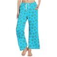 thumbnail image 4 of Oksale Womens Pajama Pants Soft Comfy Stretch Sleep Lounge Pants Cute Graphic Sleepwear Elastic Drawstring Pj Pants Casual Wide Leg Sleepwear Pants 2025 Blue M, 4 of 6