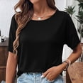 thumbnail image 5 of Short Sleeve T Shirts for Womens Summer Business Casual Tops Loose Basic Outfits, 5 of 6