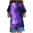 thumbnail image 4 of Frwgonr Boys Girls Graphic Tees Purple Graphic T Shirt Crew Neck Short Sleeve Tee Shirts Cute Tops 3-12 Years, 4 of 5