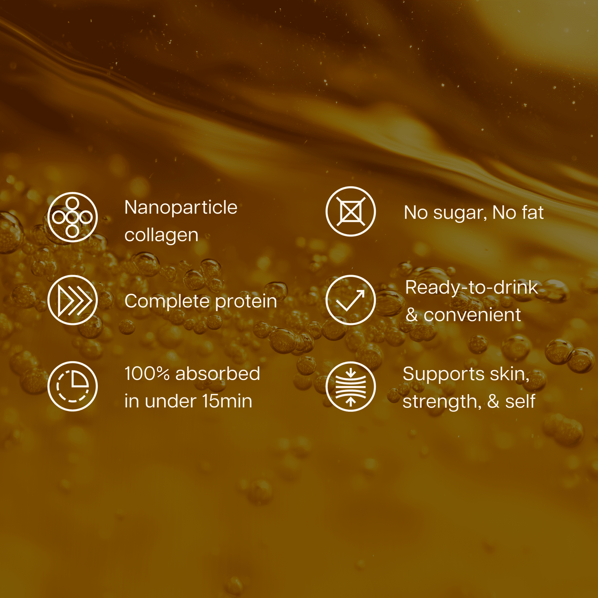 Liquid Collagen Protein Shot, 17g Clear Protein Nano-Hydrolyzed Grass Fed Collagen