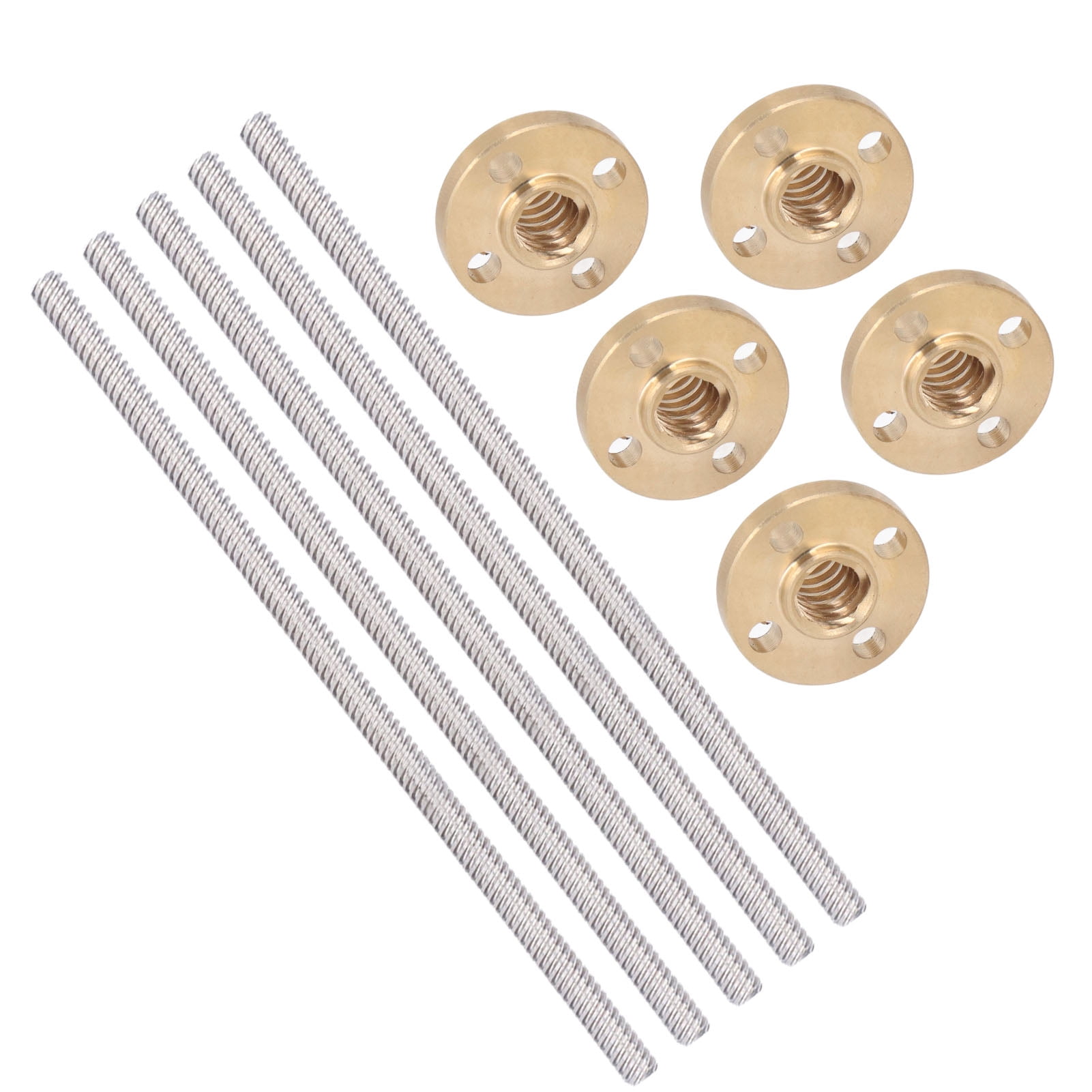 MAO　0308 3D Printer T8x8 Screw, Trapezoidal Screw Brass Nut High Tensile